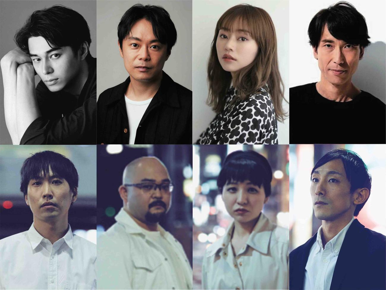 舞台「悪魔と永遠」キャスト。上段左は主演の東出昌大、同左から3人目は劇団4ドル50セント前田悠雅