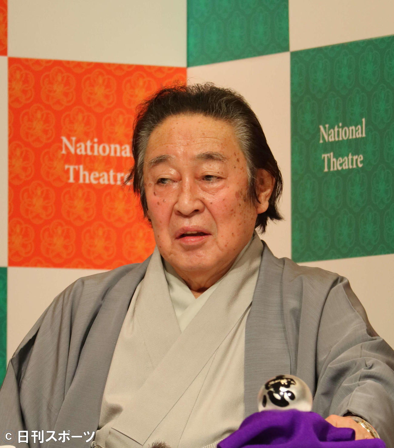 「通し狂言　南総里見八犬伝」取材会に出席した尾上菊五郎（撮影・小林千穂）