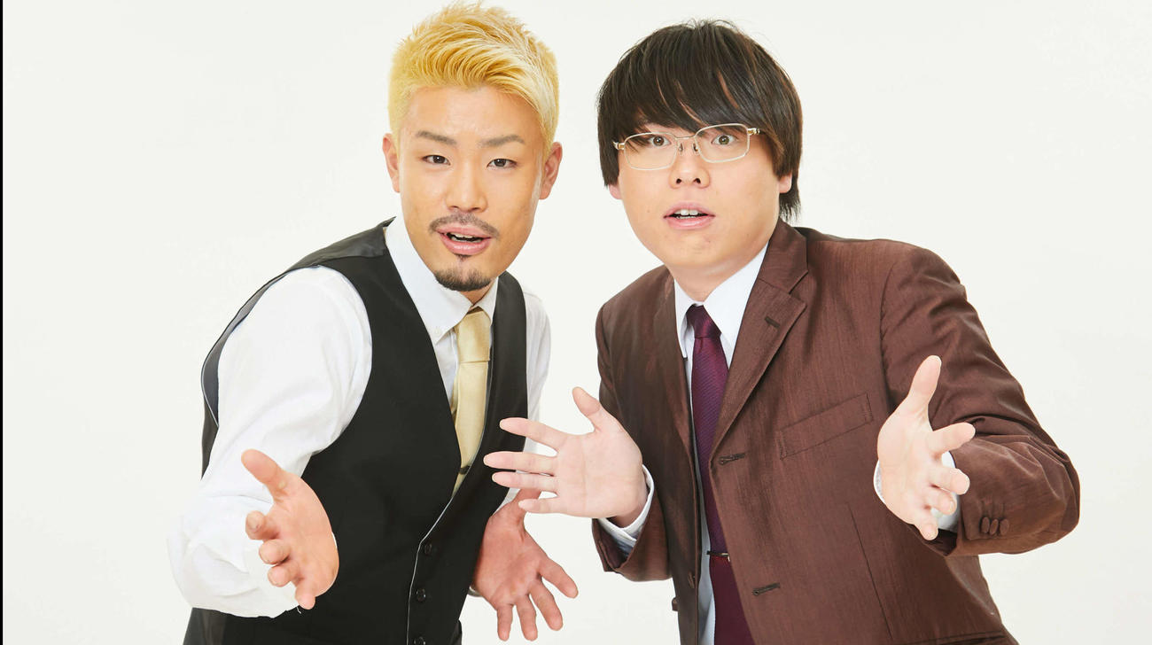 M1王者を狙うもも。まもる。（左）とせめる。＝写真提供は吉本興業