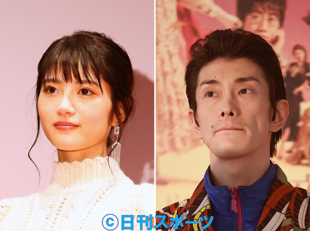 若月佑美（左）と玉置玲央
