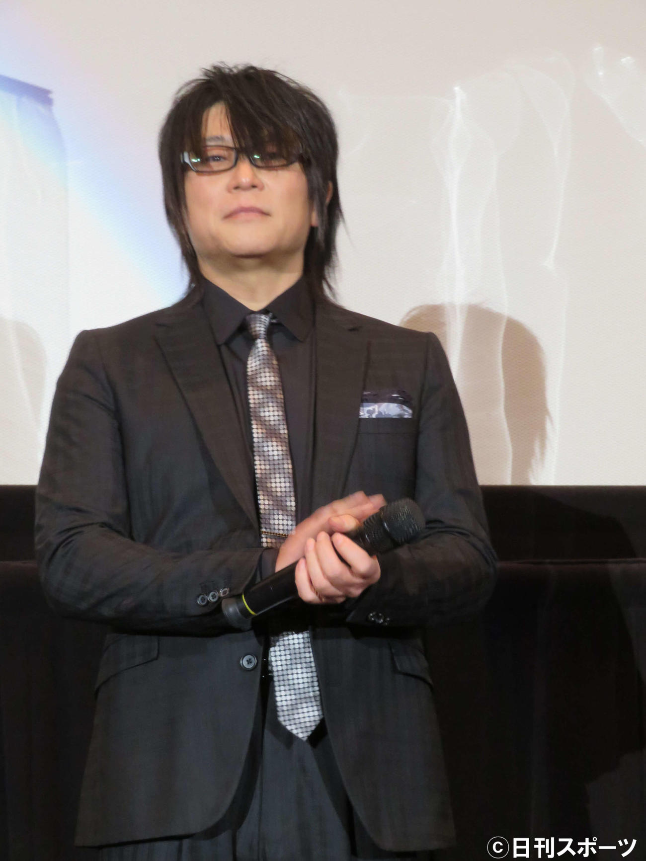 アニメ映画「さよなら、ティラノ」初日舞台あいさつに登壇した森川智之（撮影・村上幸将）