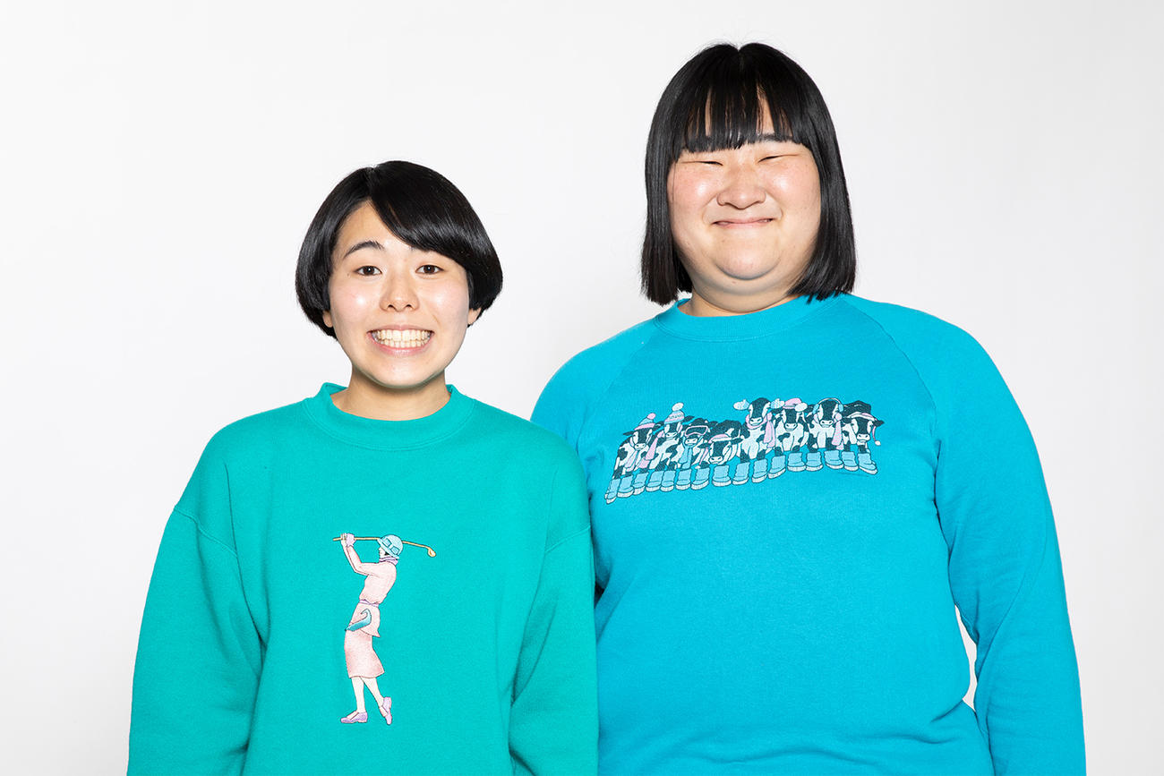 「女芸人NO．1決定戦THE W 2021」ファイナリストのヨネダ2000。清水亜真音（左）と愛