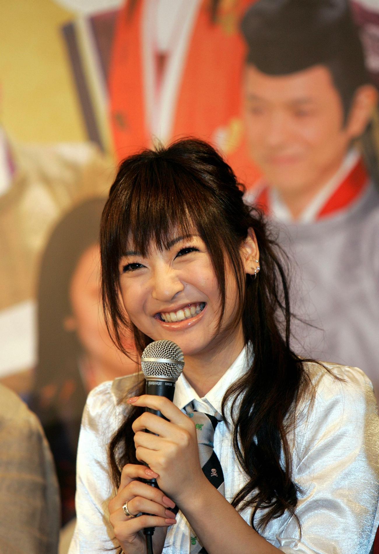 舞台「紫式部ものがたり」製作発表会見　芸能活動を再開する神田沙也加さんは、明るい表情で意気込みを語った（2006年9月撮影）