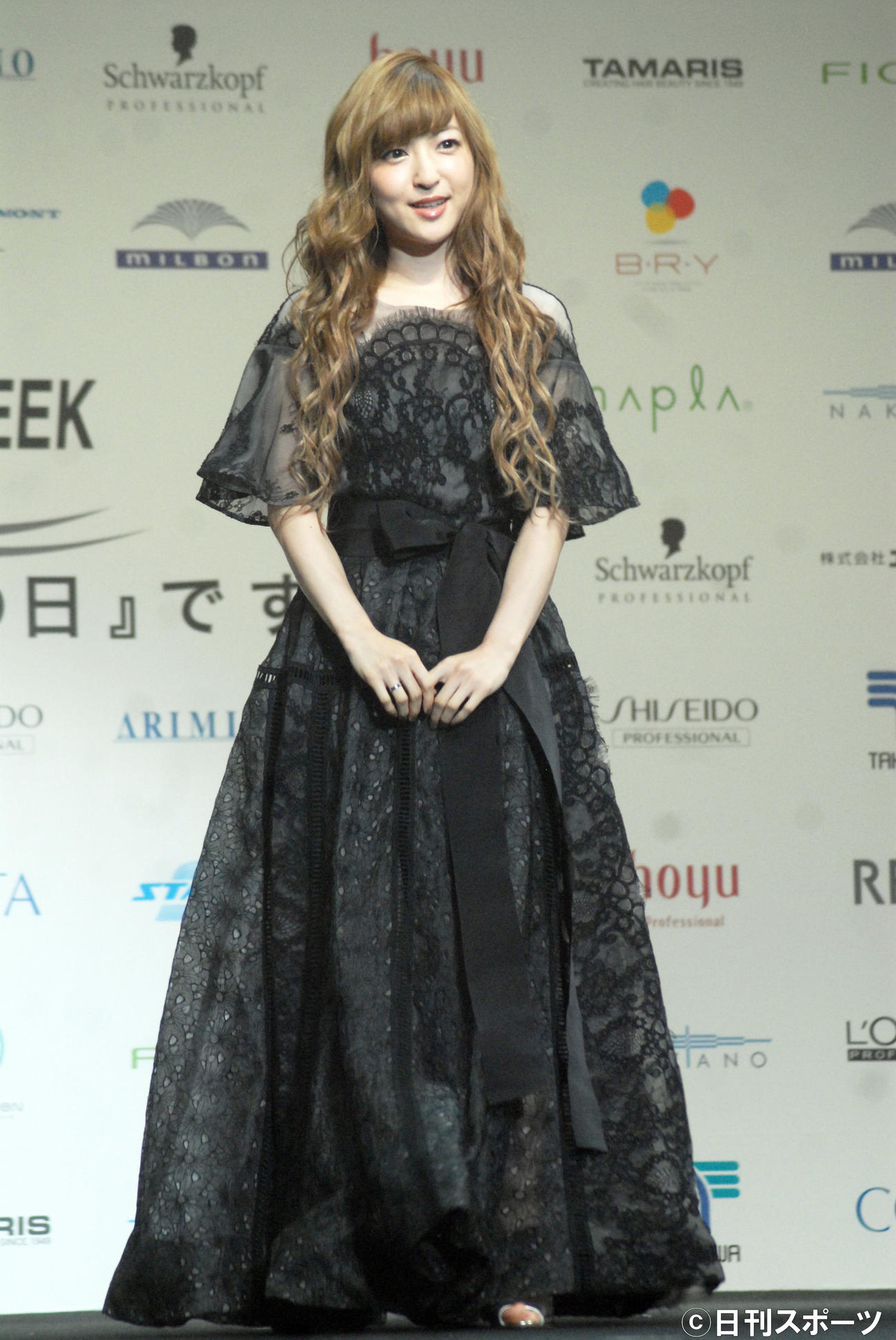 「ビューティーウィークアワード2016」のキラキラウェーブ部門を授賞した神田沙也加さん（2016年8月撮影）