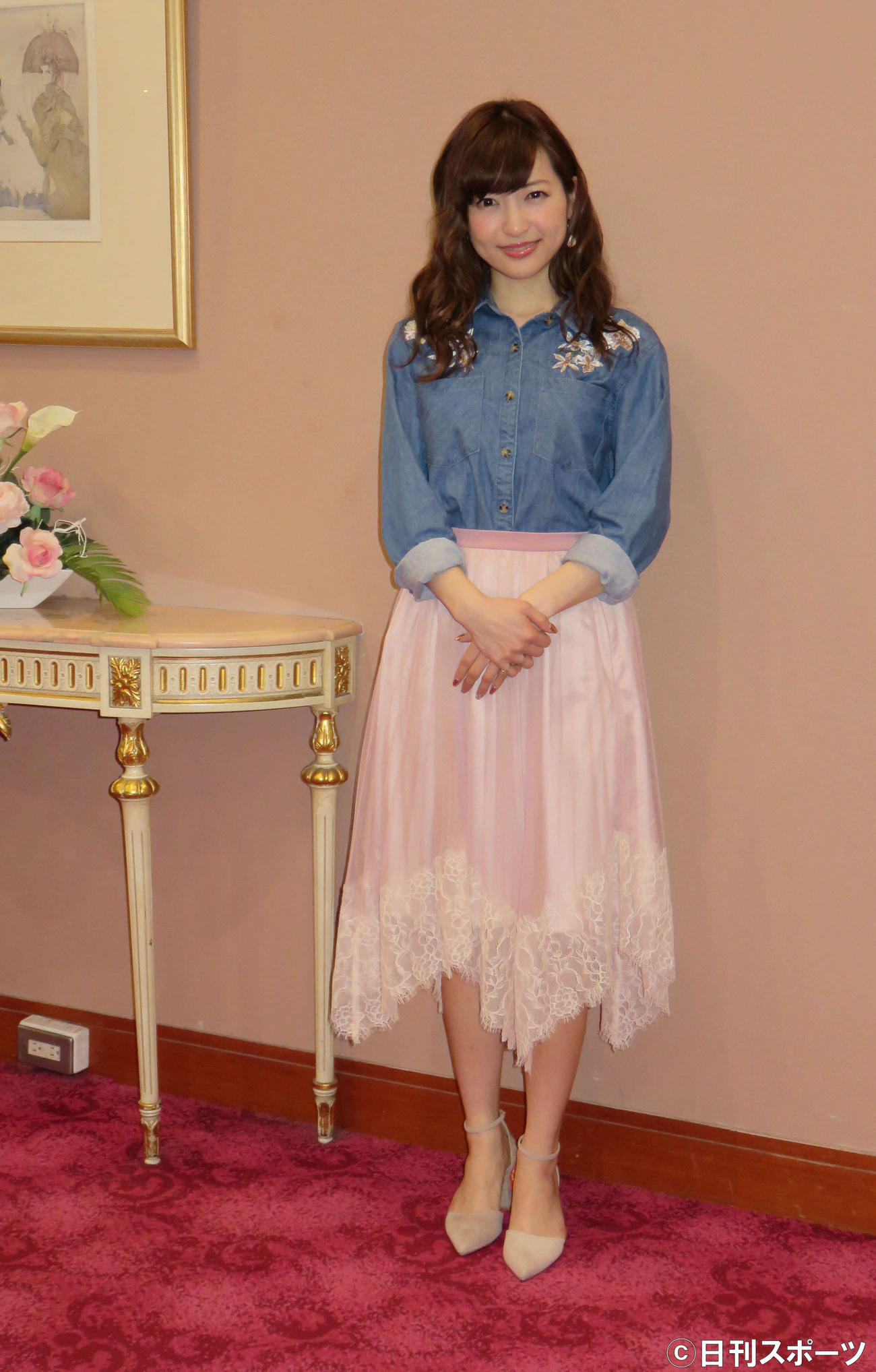 主演ミュージカル「キューティ・ブロンド」取材会で、初座長への決意を語った神田沙也加さん（2017年1月撮影）