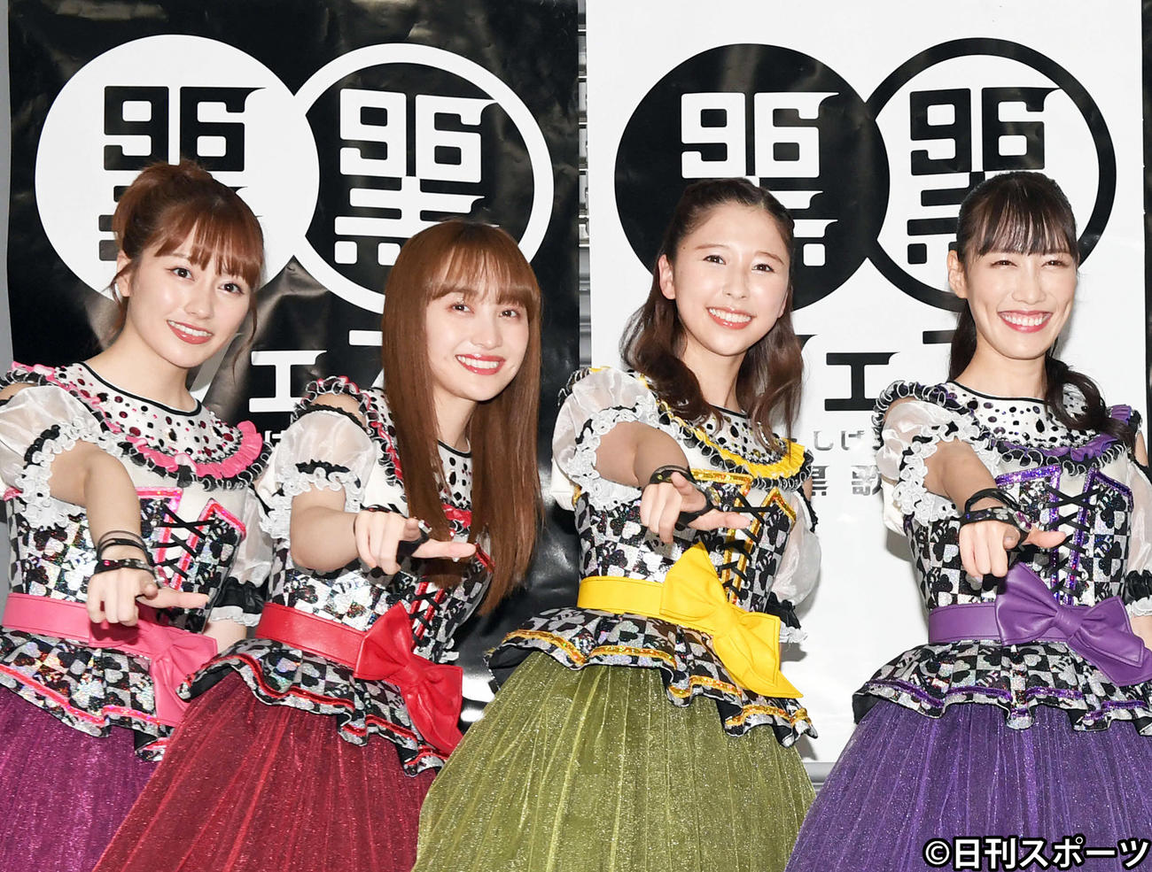 左からももいろクローバーZの佐々木彩夏、百田夏菜子、玉井詩織、高城れに（2021年9月撮影）