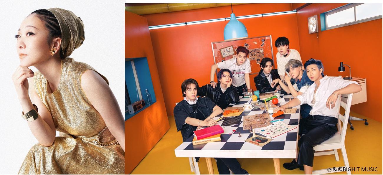 30日放送のTBS系「第63回　輝く！日本レコード大賞」に出演するMISIA（左）とBTS