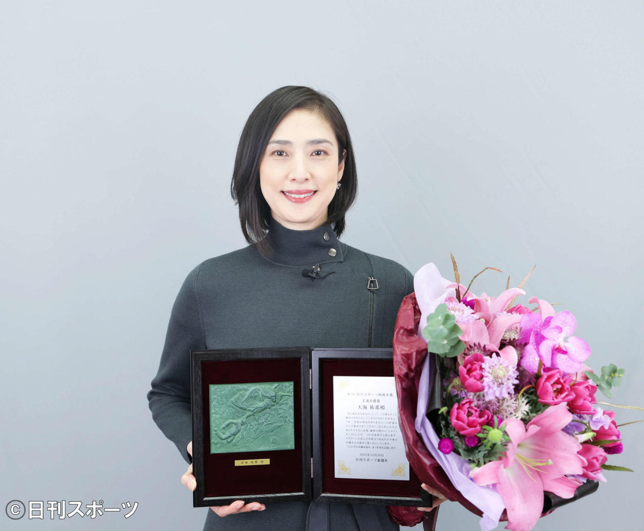 主演女優賞を受賞した天海祐希（撮影・河田真司）