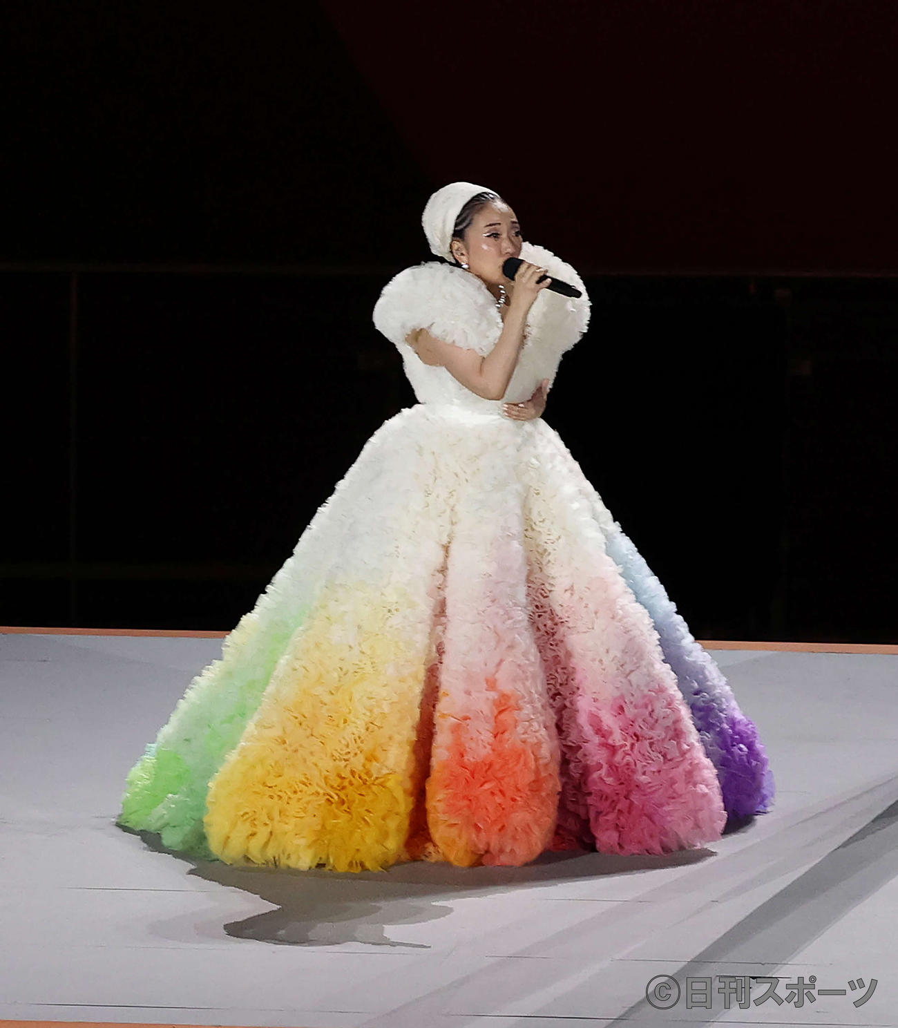 東京五輪開会式で「君が代」を歌うMISIA（21年7月23日撮影）