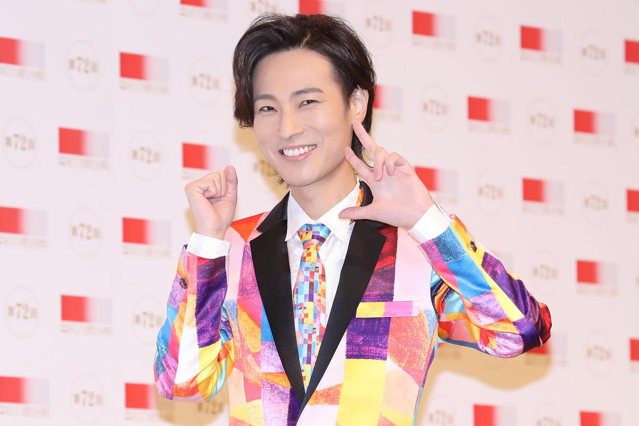 紅白歌合戦のリハーサルに登場した山内惠介（代表撮影）