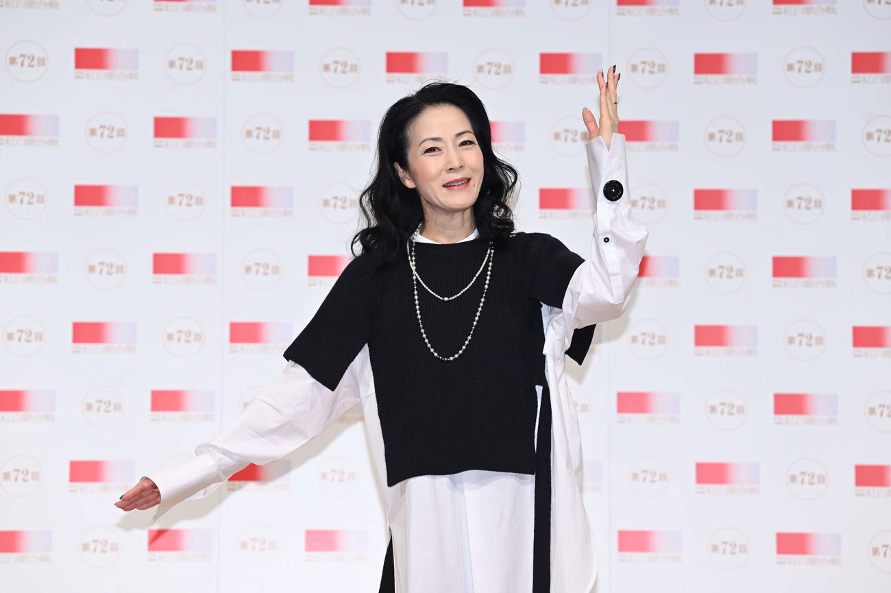 リハーサルを行った坂本冬美（C）NHK
