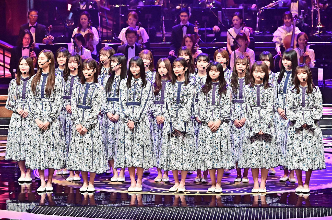 企画ブロックで舞台に登場した乃木坂46（c）TBS