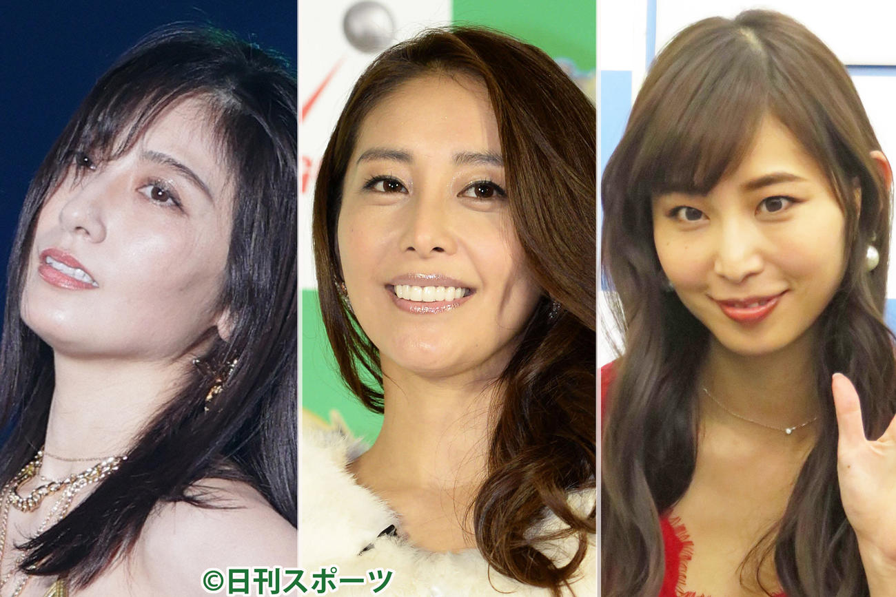 左から熊田曜子、熊切あさ美、塩地美澄