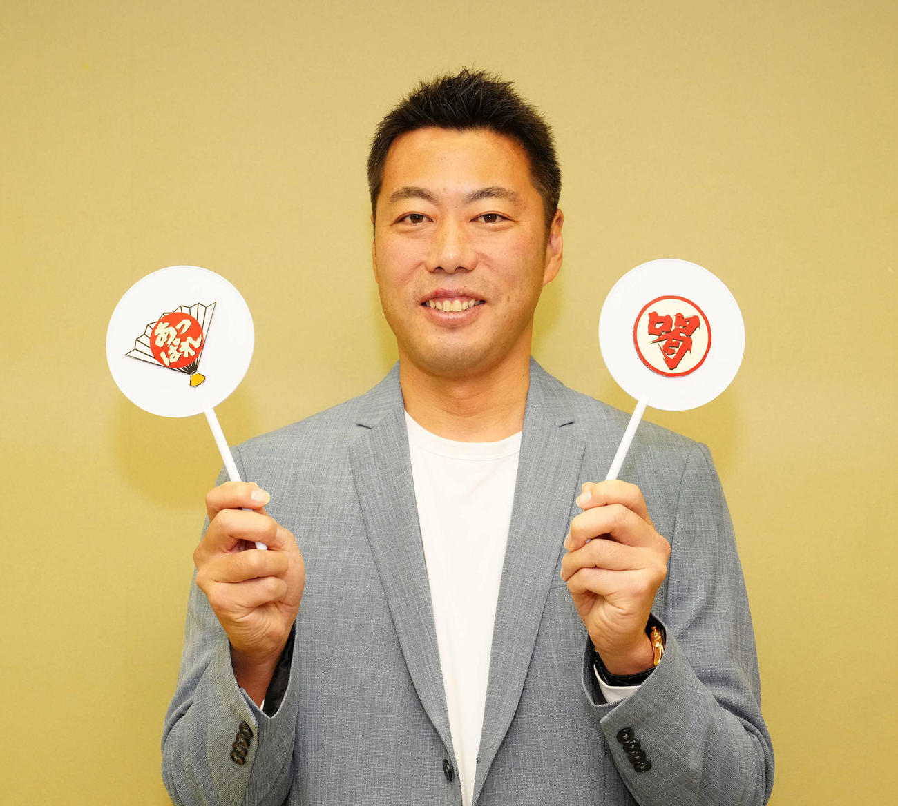 TBSテレビ「サンデーモーニング」に新ご意見番に就任する上原浩治氏（撮影・江口和貴）