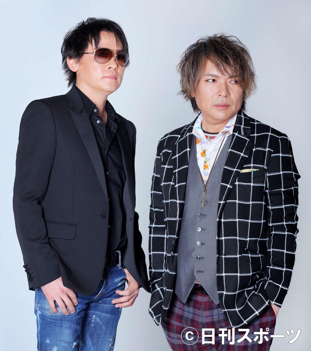 LUNASEAのRYUICHI（左）と真矢（19年12月5日撮影）