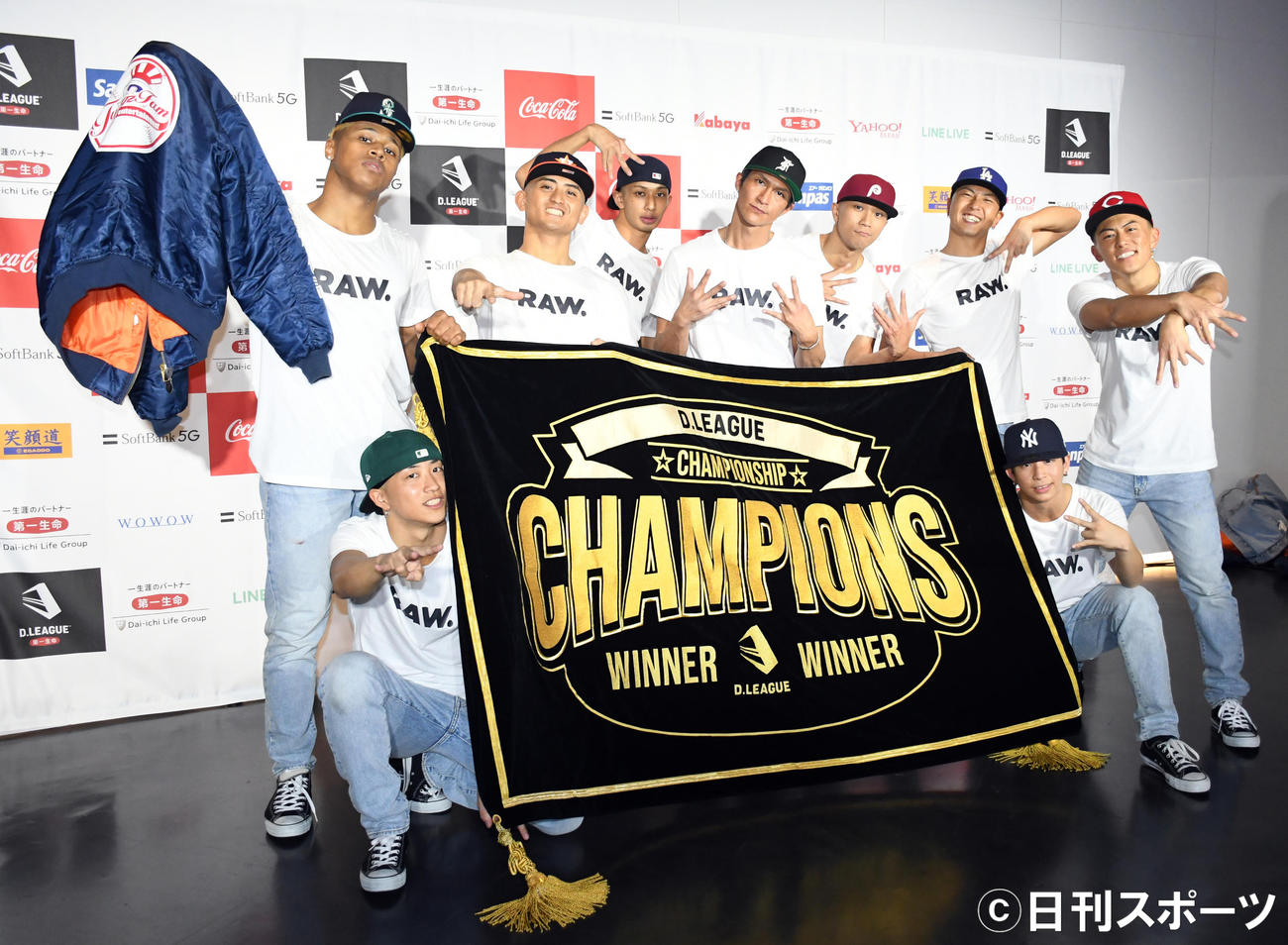 D．LEAGUE第5戦で勝利し史上初の3連勝を果たしたFULLCAST RAISERZ（撮影・大友陽平）