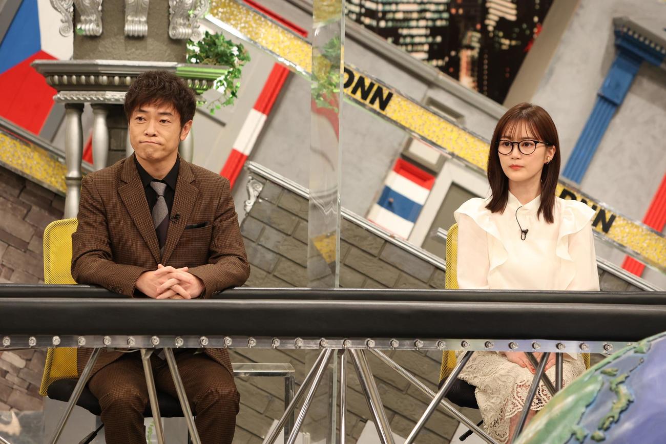 フジテレビ系「全力！脱力タイムズ」初登場の生田絵梨花（右）と陣内智則（C）フジテレビ