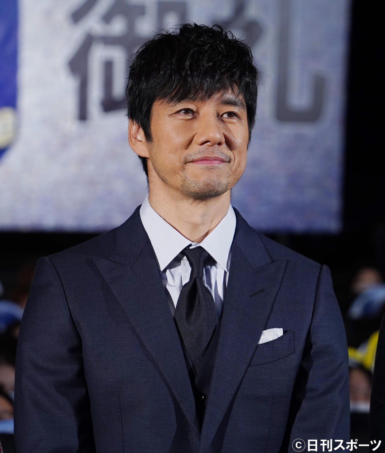 映画「99・9　刑事専門弁護士－THE MOVIE」のイベントに登壇した西島秀俊（撮影・佐藤勝亮）