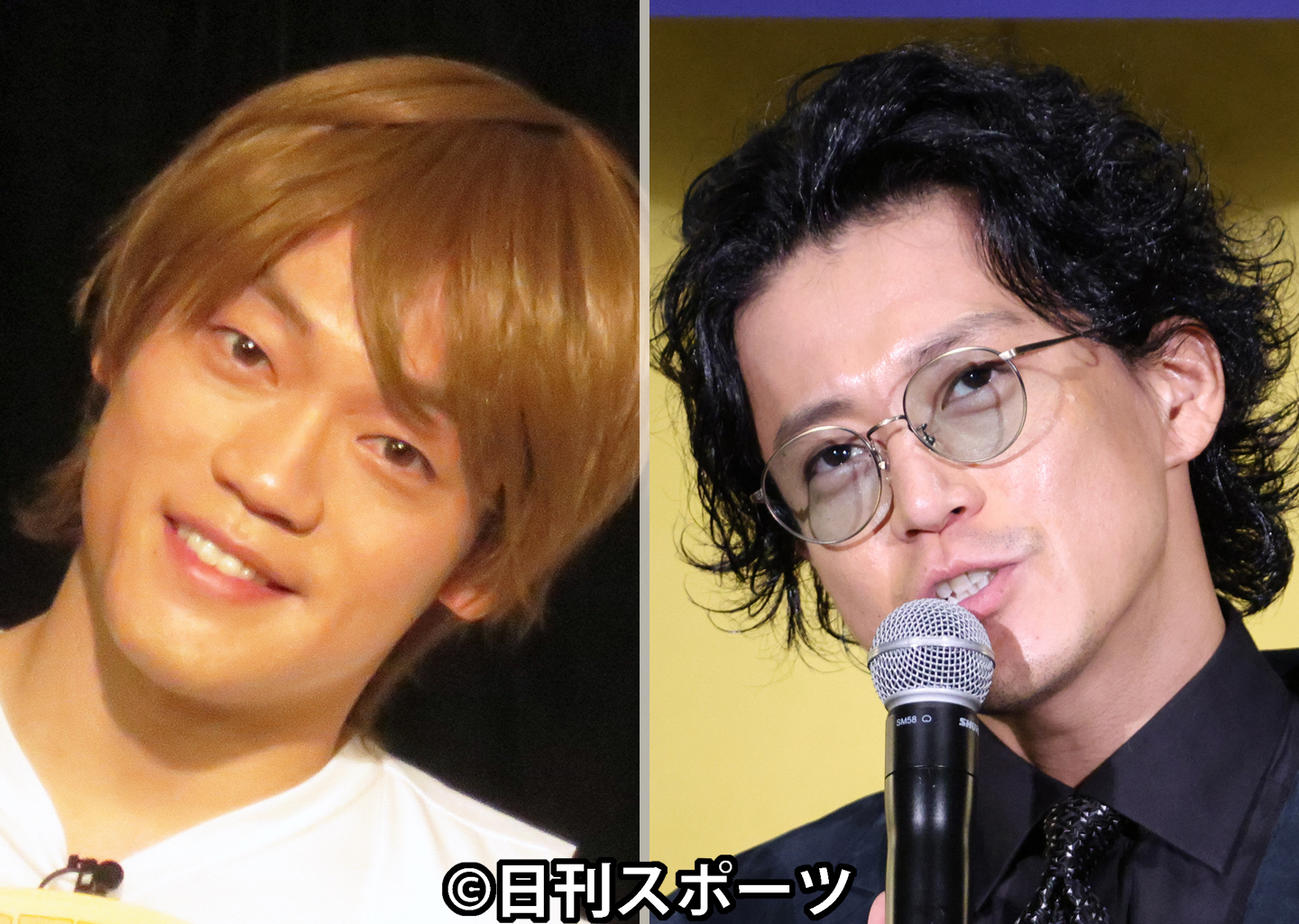 おばたのお兄さん（左）と小栗旬