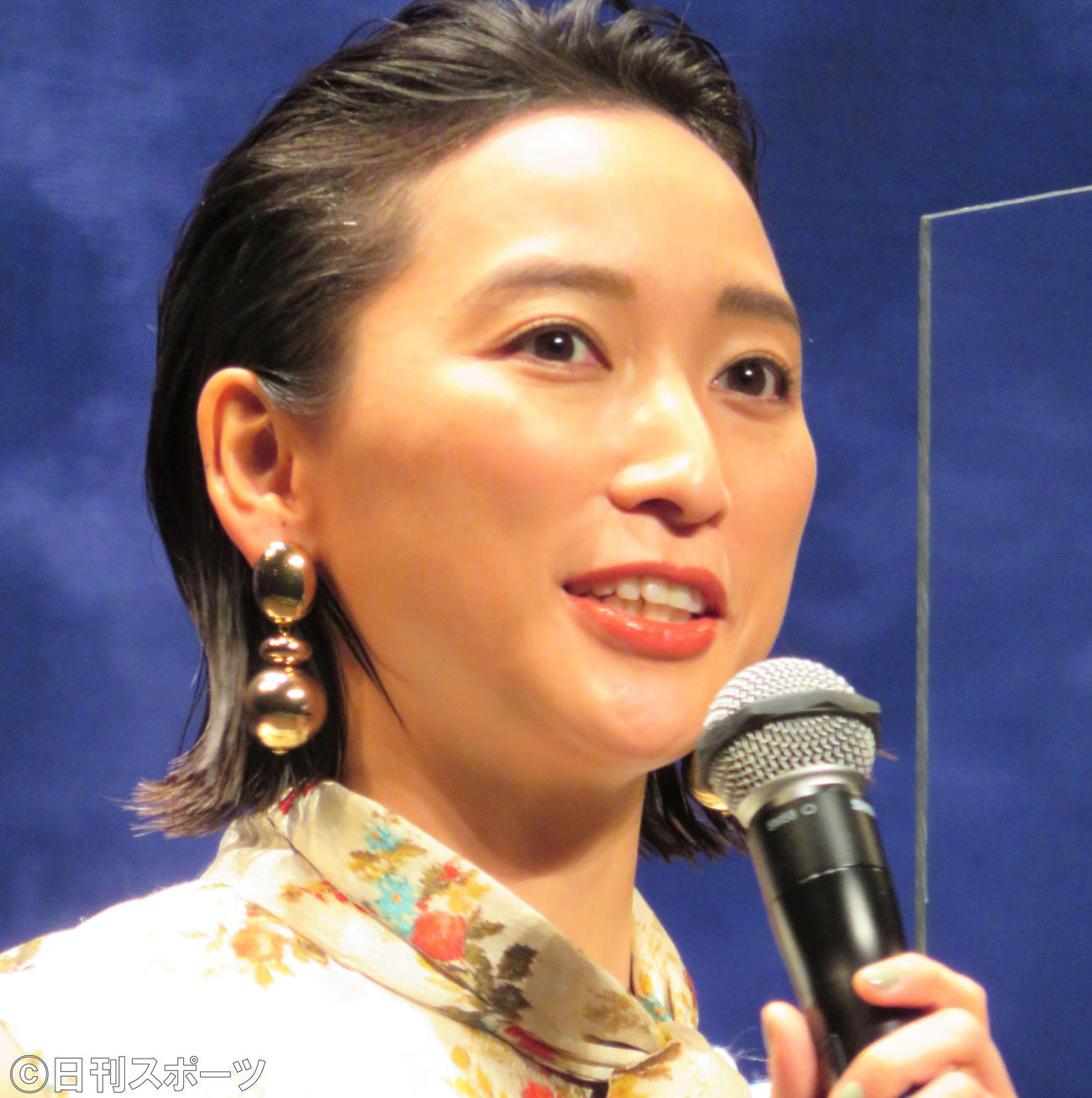 アニメ映画「鹿の王　ユナと約束の旅」の完成披露試写会に登壇した杏（撮影・三須佳夏）