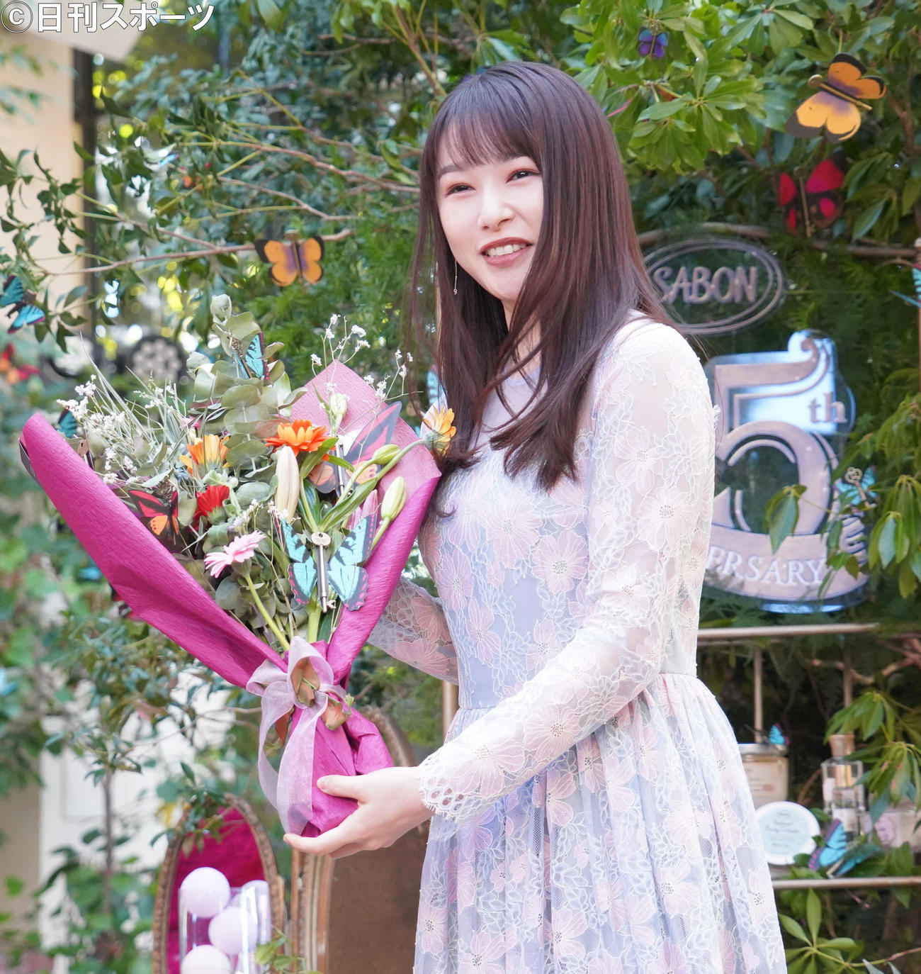 コスメブランドのSABONジャパンアンバサダー就任記者会見に出席した桜井日奈子（撮影・佐藤成）