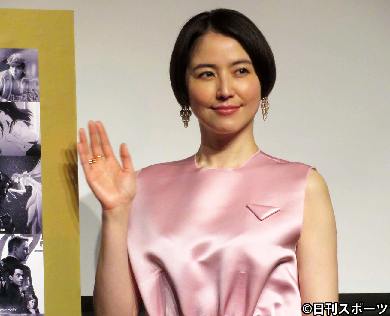 第45回日本アカデミー賞記者発表に登壇した長澤まさみ（撮影・村上幸将）