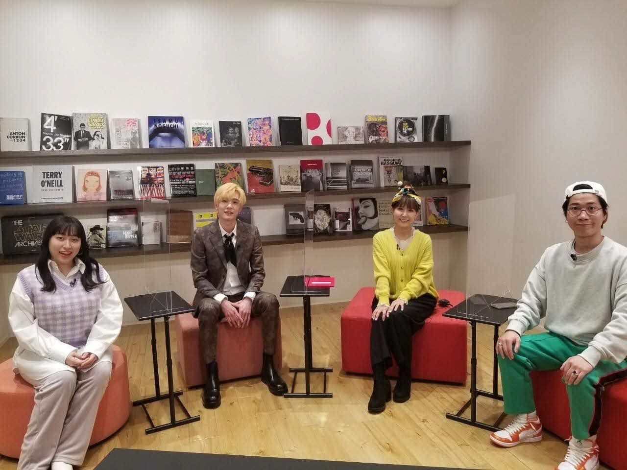 左から、丸山礼、内藤秀一郎、NICK73、ARATA「（C）phunkystudio／zephyr　x」