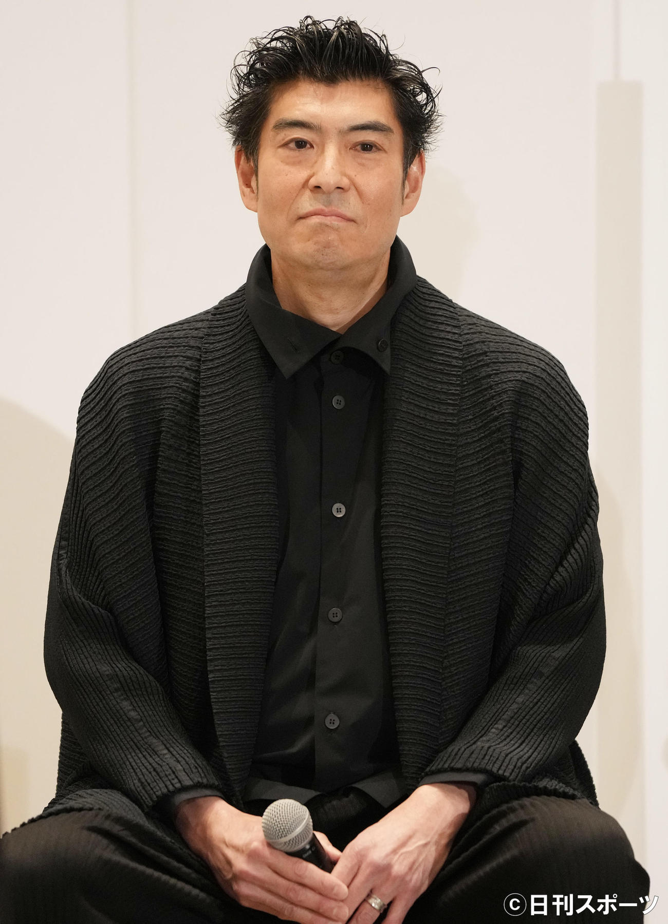 いのうえ歌舞伎「神州無頼街」製作発表に登壇した高嶋政宏＝2022年1月25日