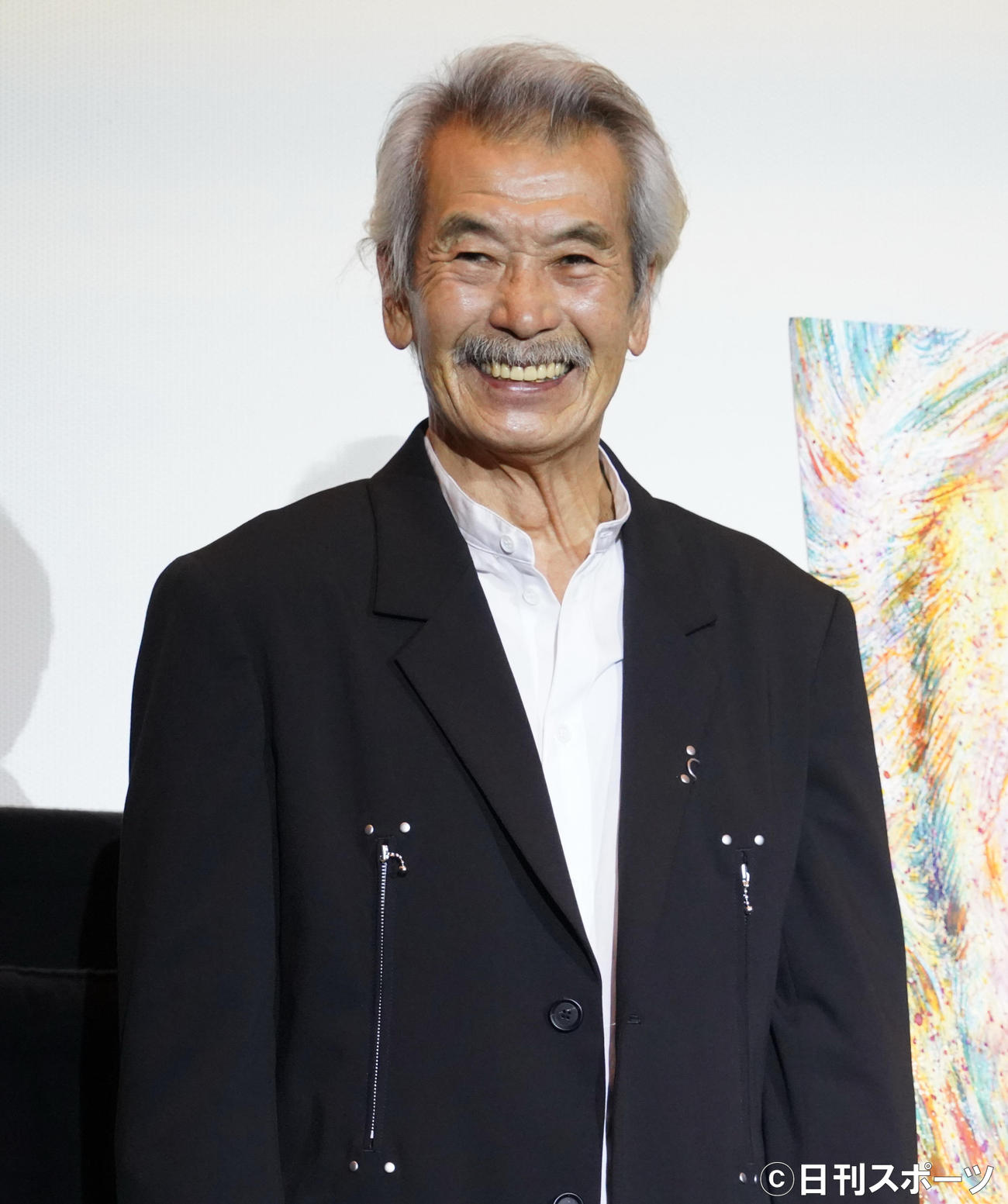 映画「名付けようのない踊り」の公開記念舞台あいさつに出席した田中泯（撮影・佐藤成）