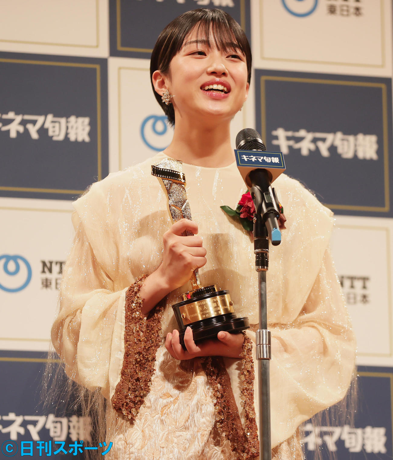 新人女優賞を受賞した河合優実（撮影・野上伸悟）