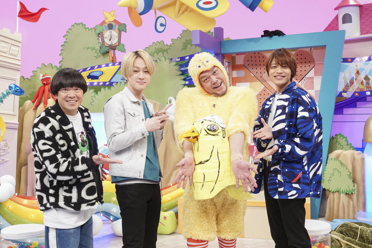 左から蛍原徹、関ジャニ∞横山裕、くっきー！、ジャニーズWEST中間淳太（カンテレ提供）
