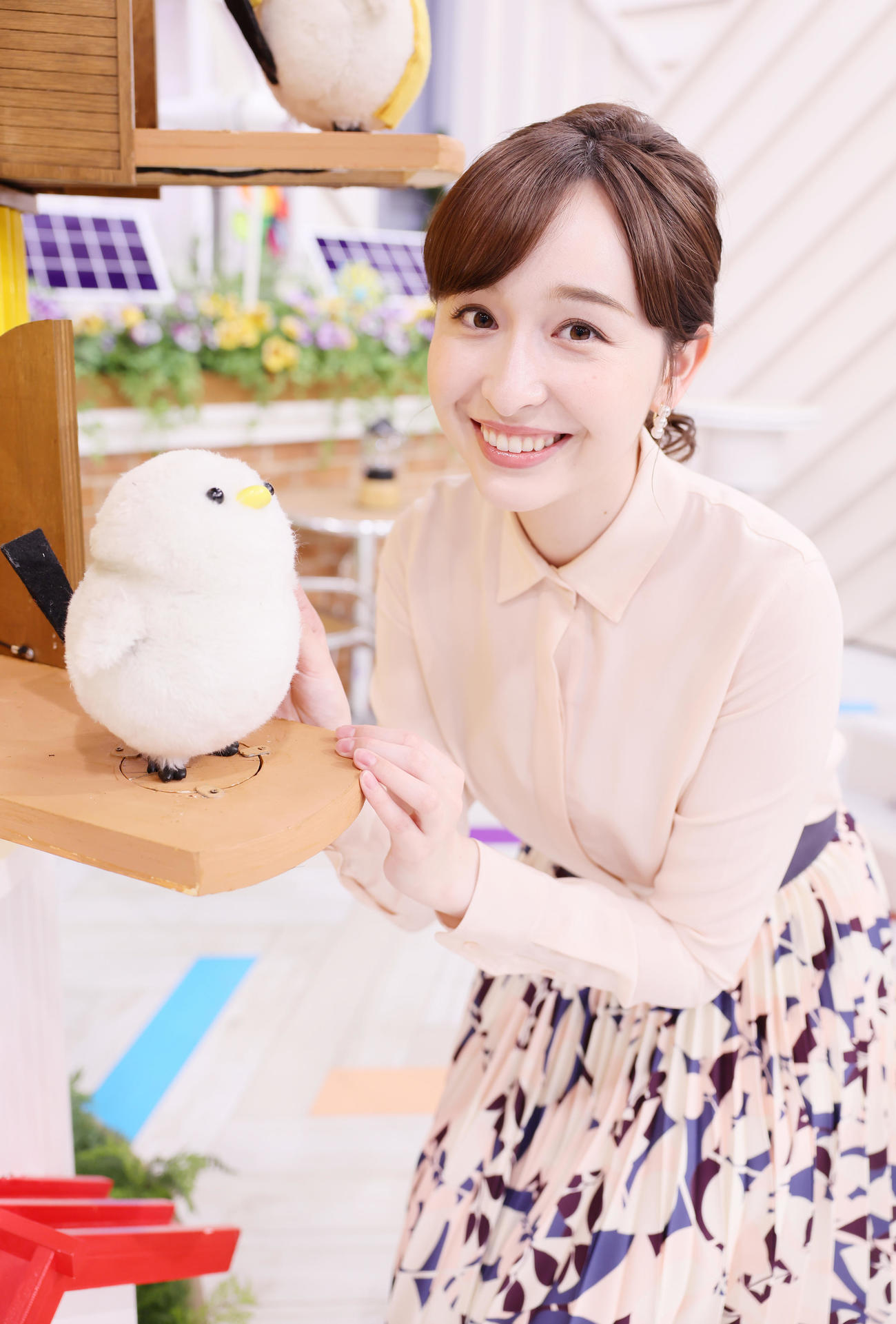 「今日もすてきな一日を！」。お茶の間にさわやかな笑顔を届けるTBS宇賀神メグアナウンサー（撮影・足立雅史）