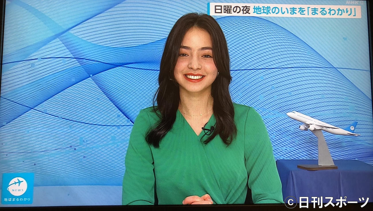 NHK内のスタジオからリモート出演してコメントを述べた真理子フロレンティーナ
