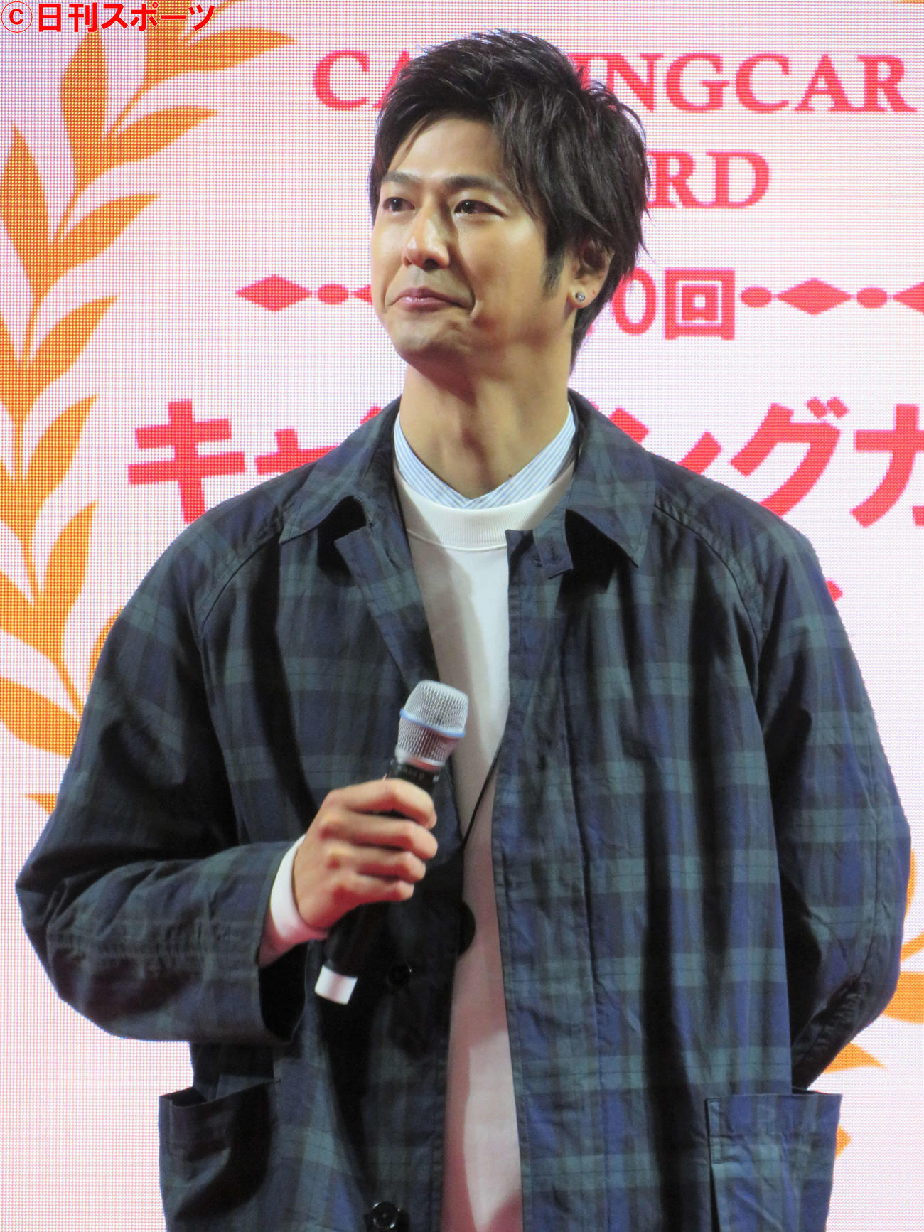 「ジャパンキャンピングカーショー2022」の開会式とアワード授賞式に登壇した速水もこみち（撮影・三須佳夏）