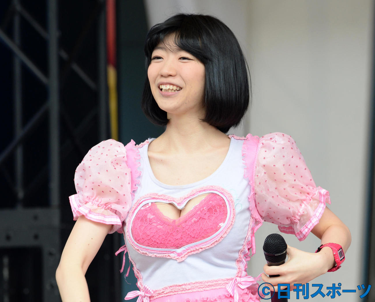 「ぱいぱいでか美」から改名したでか美ちゃん（2016年3月撮影）