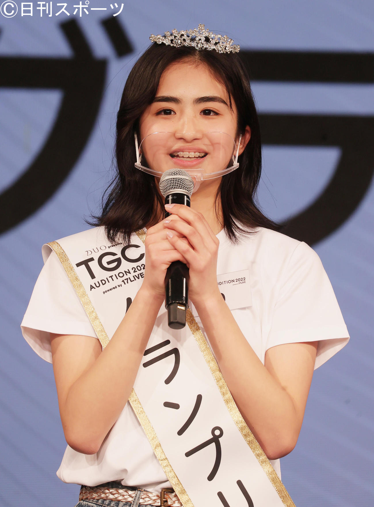 TGCオーディション2022でグランプリを受賞した新沼凛空さん（撮影・野上伸悟）