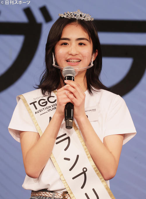 TGCオーディション2022でグランプリを受賞した新沼凛空さん（撮影・野上伸悟）