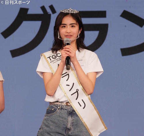 TGCオーディション2022でグランプリを受賞した新沼凛空さん（撮影・野上伸悟）