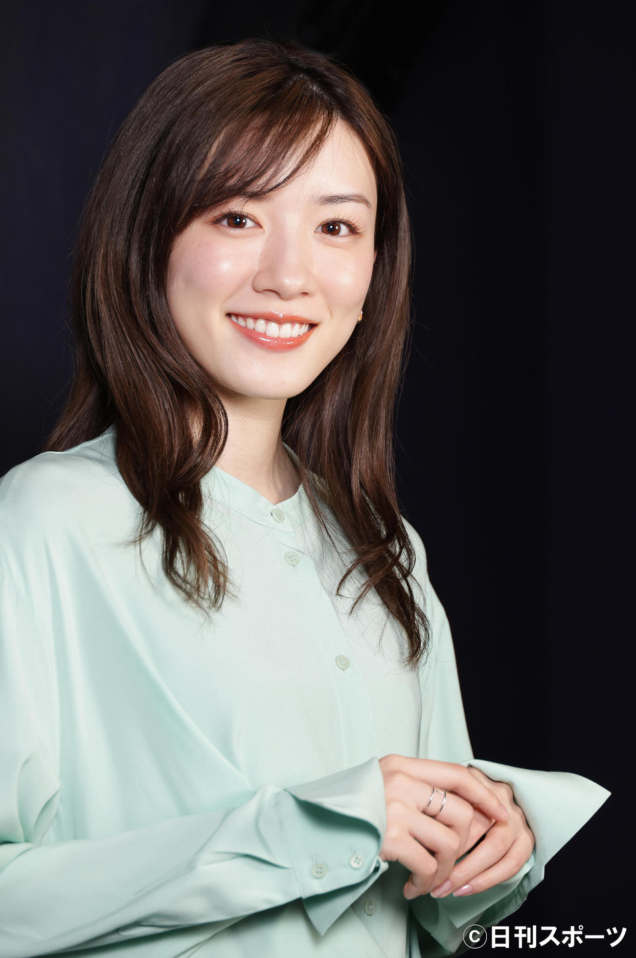 主演女優賞受賞の喜びを語る永野芽郁（撮影・中島郁夫）