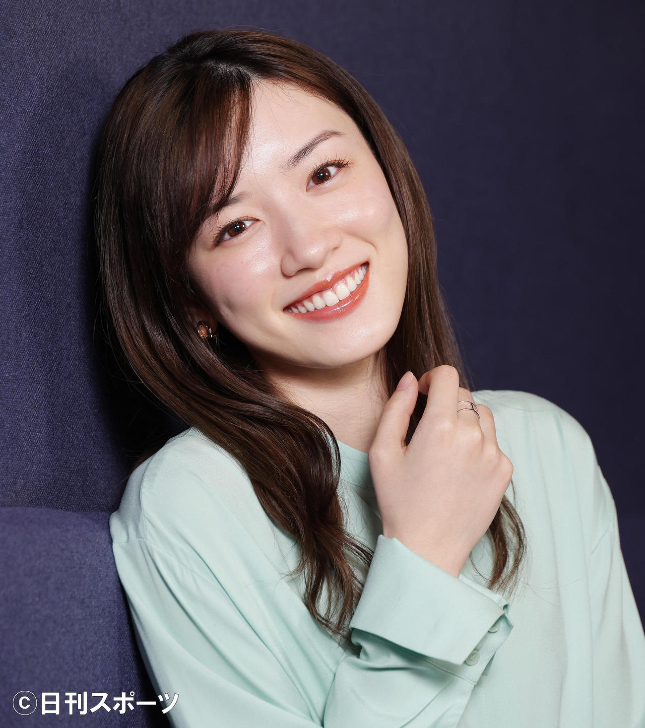主演女優賞受賞の喜びを語る永野芽郁（撮影・中島郁夫）