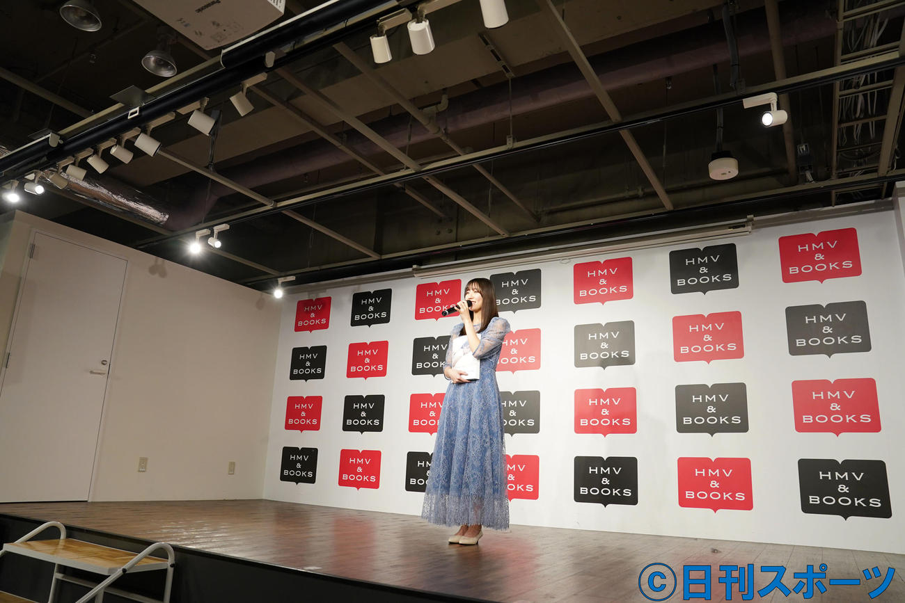 撮影での思い出を語る日向坂46の河田陽菜（撮影・横山健太）