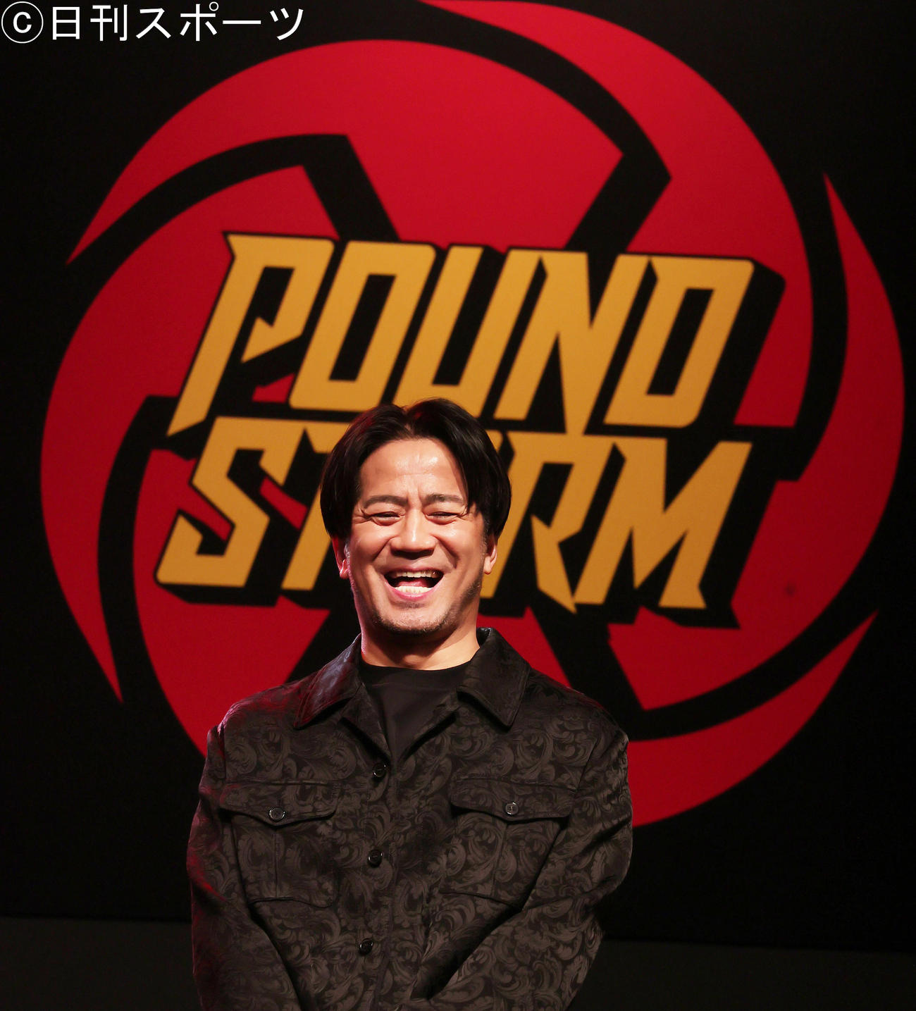 LDH発、格闘技とLIVEが融合したエンターテインメント「POUND STORM」の会見で笑顔を見せるEXILEのHIRO（撮影・野上伸悟）
