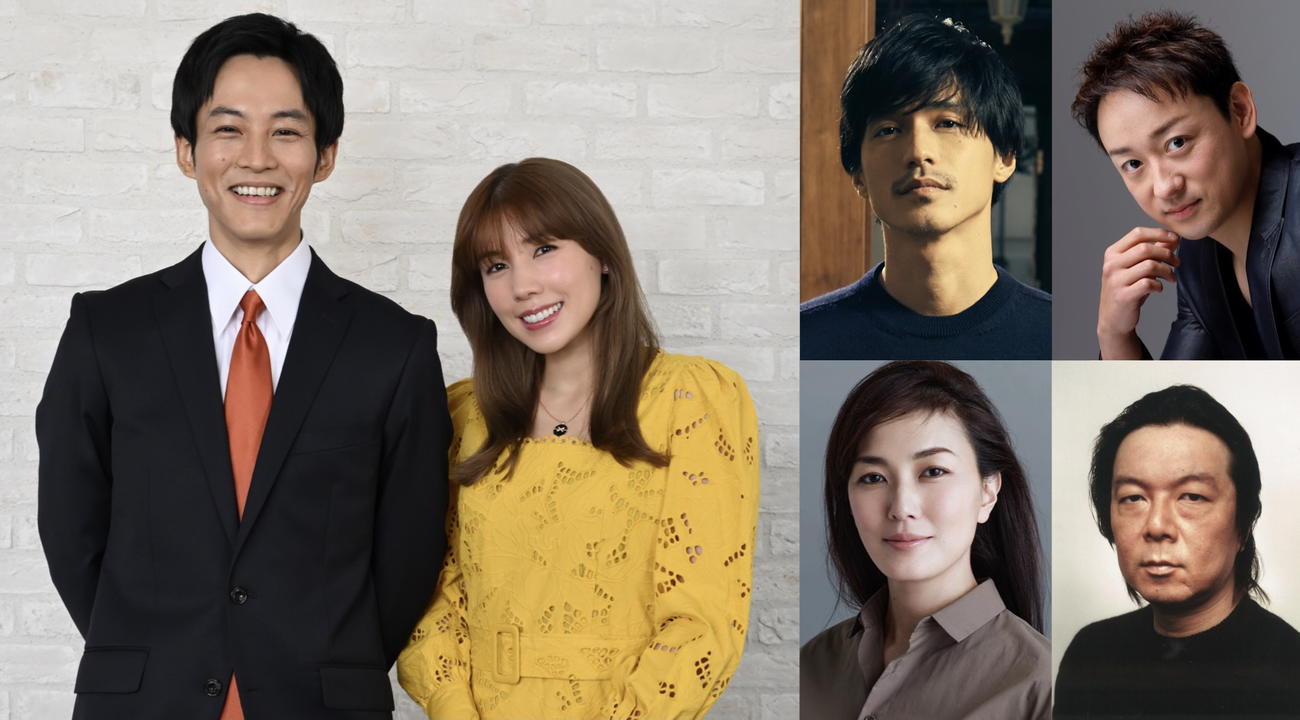 TBS制作のNetflixシリーズ「離婚しようよ」に出演する、左から松坂桃李、仲里依紗。上段左上から反時計回りに錦戸亮、板谷由夏、古田新太、山本耕史