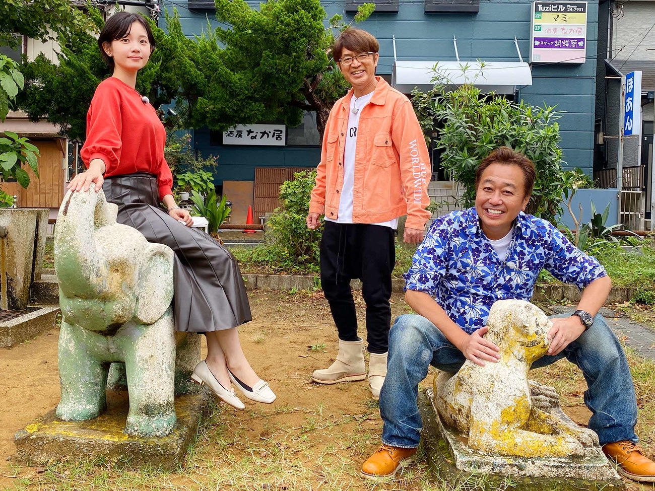 4月5日から、放送枠を移行するテレビ東京系「モヤモヤさまぁ～ず2」に出演する左から田中瞳アナ、大竹一樹、三村マサカズ（C）テレビ東京
