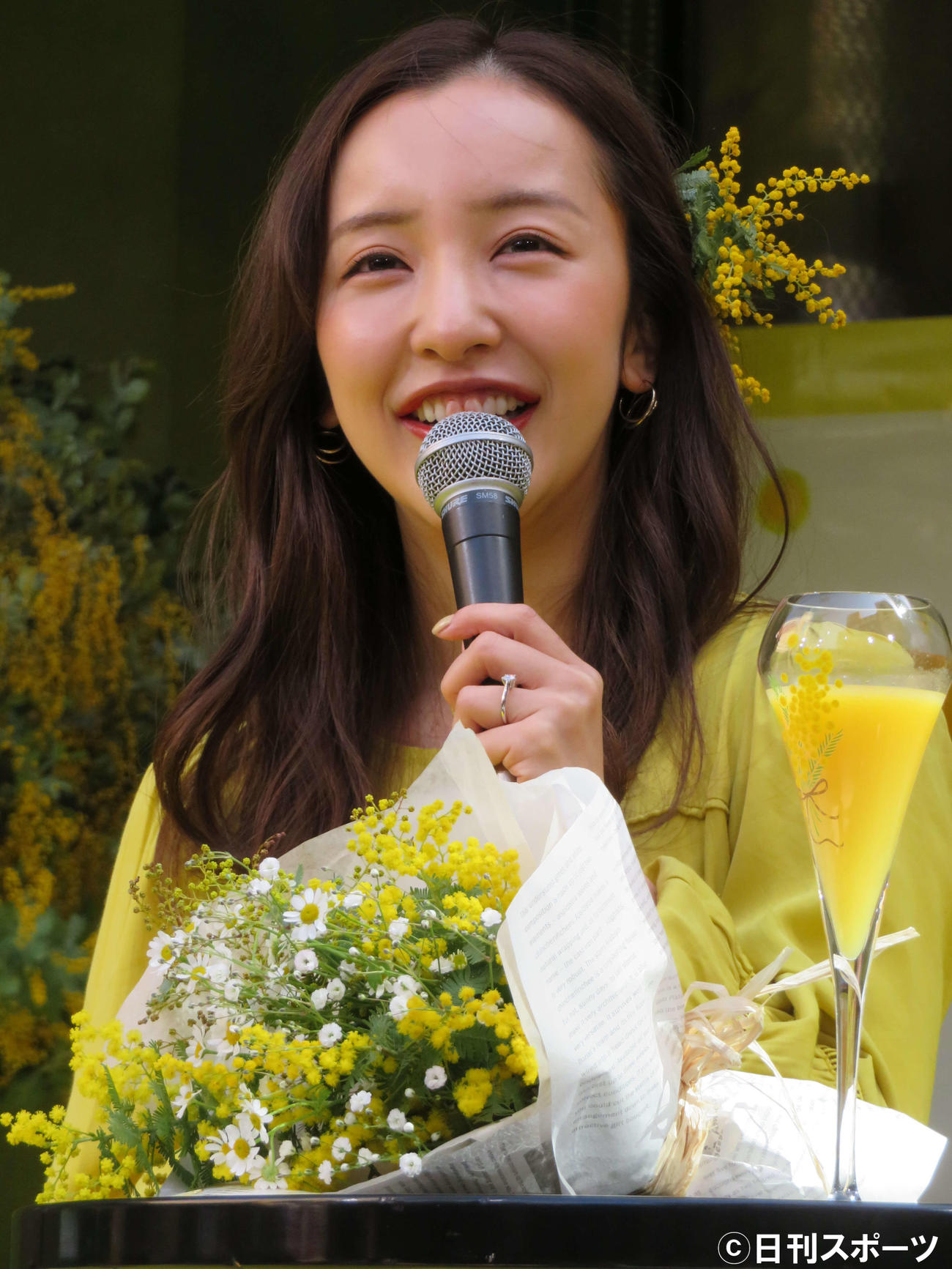 「MIMOSA FESTA」のスペシャルトークイベントに出席した板野友美（撮影・三須佳夏）