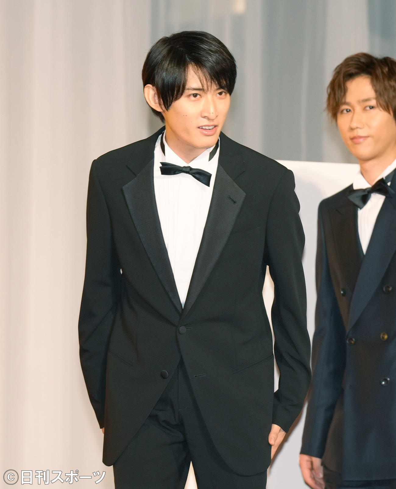 映画「おそ松さん」未完成報告会で登壇する向井康二（撮影・菅敏）