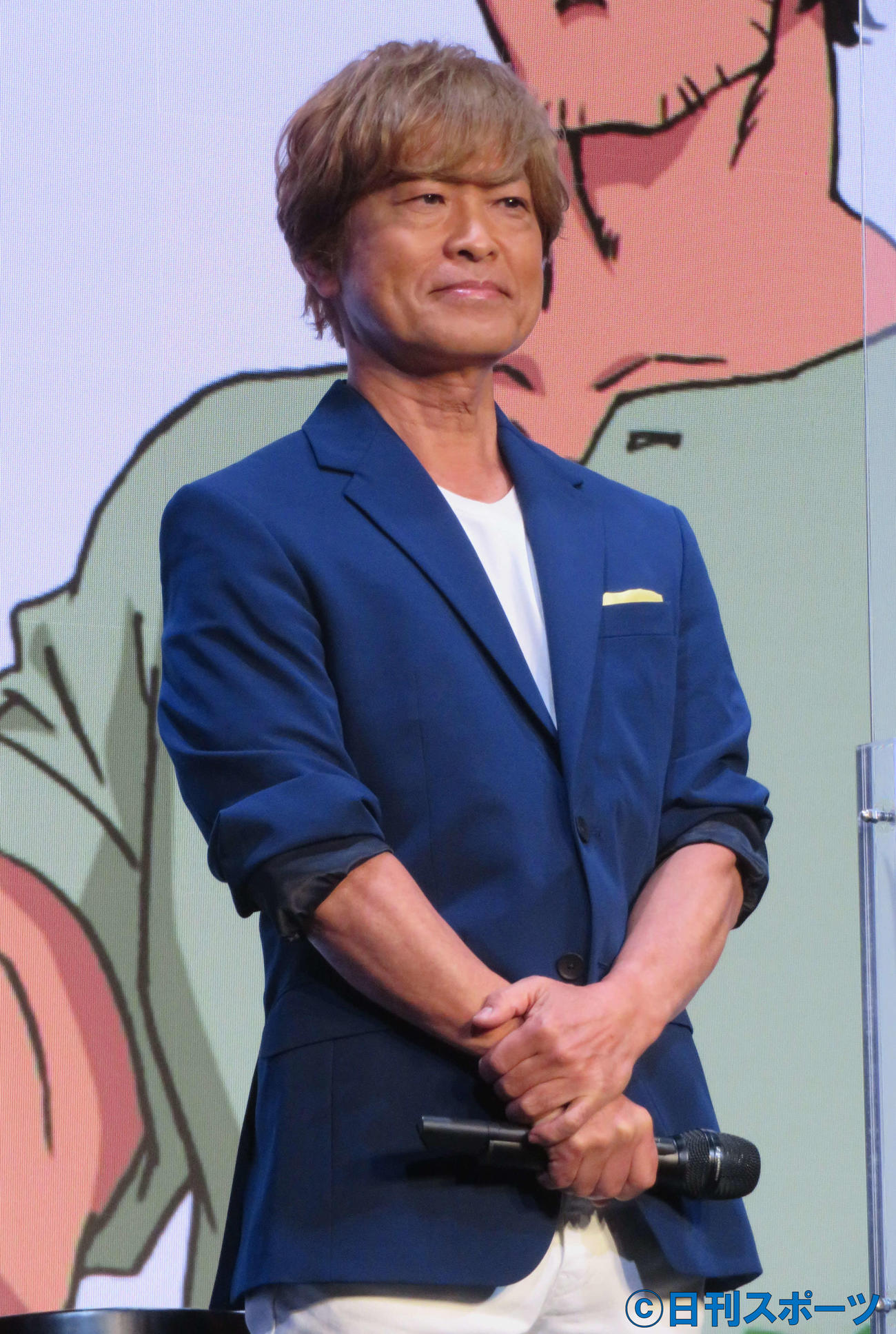 アニメ映画「機動戦士ガンダム　ククルス・ドアンの島」のイベントに出席した声優古谷徹（撮影・遠藤尚子）