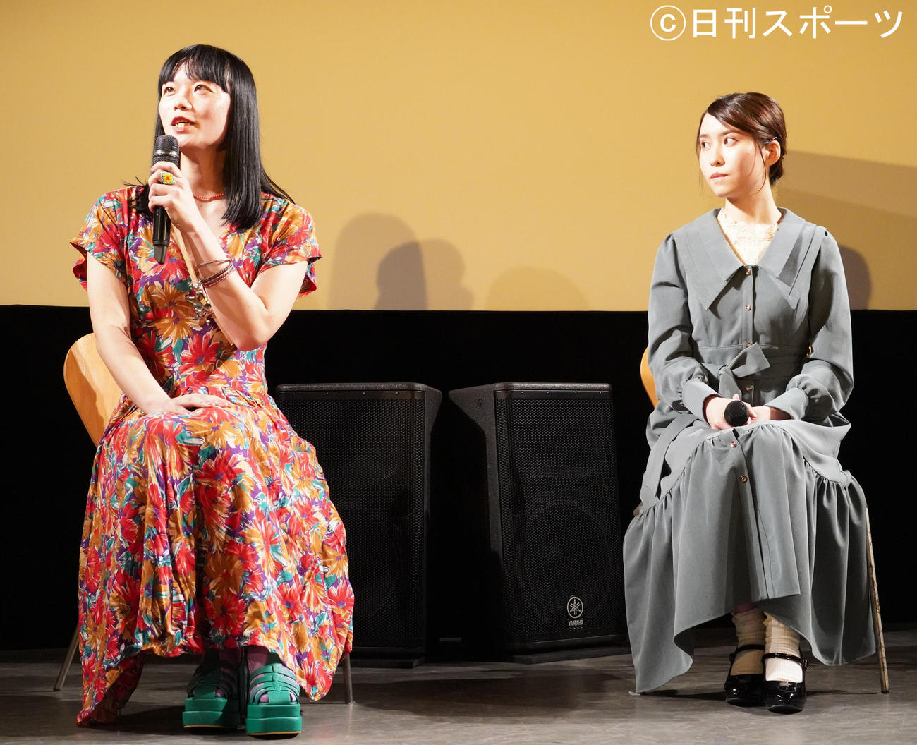 映画「私はヴァレンティナ」の特別一般試写トークイベントに出席したイシヅカユウ（左）と春名風花（撮影・佐藤成）