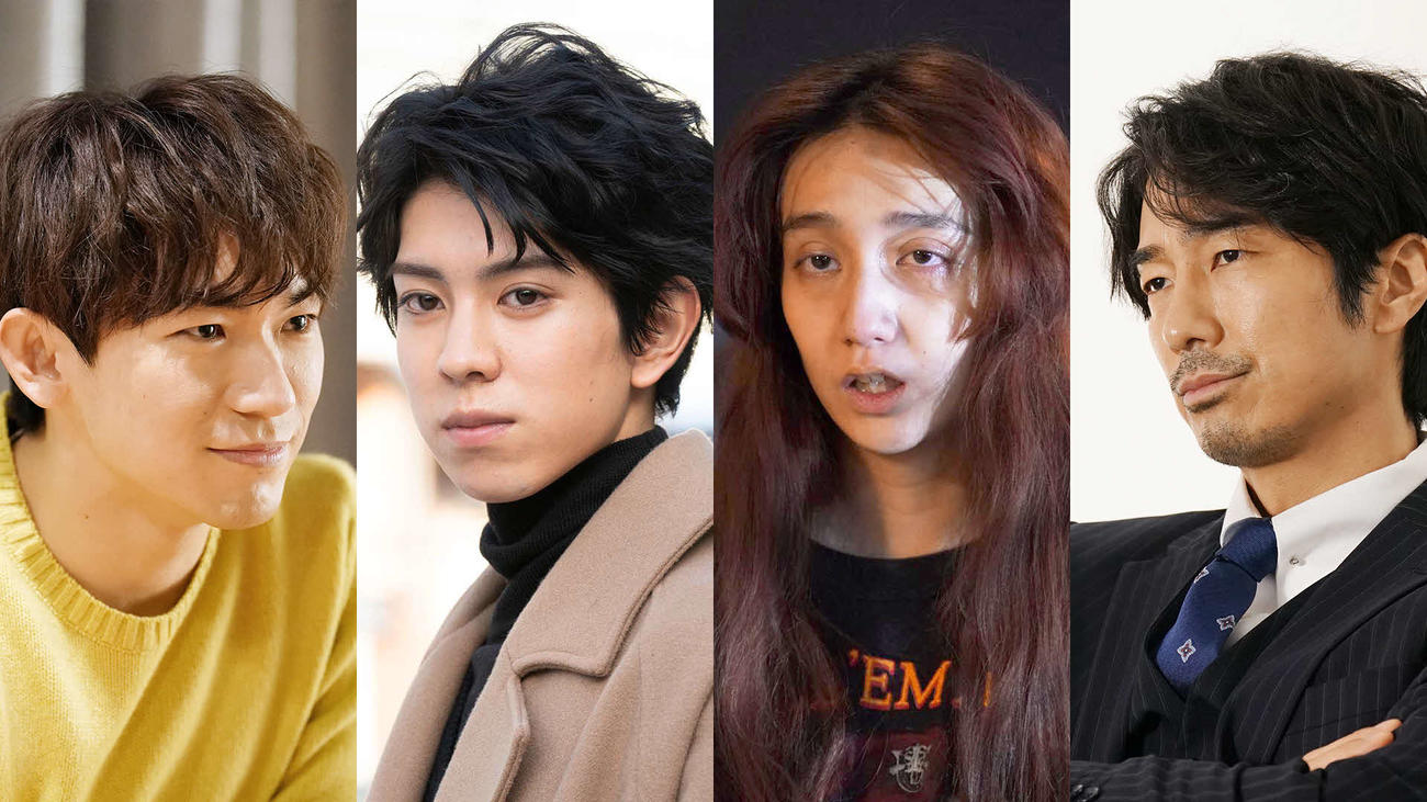 テレビ東京系「汝の名」に出演するNAOTO、京典和玖、長井短、眞島秀和（C）テレビ東京