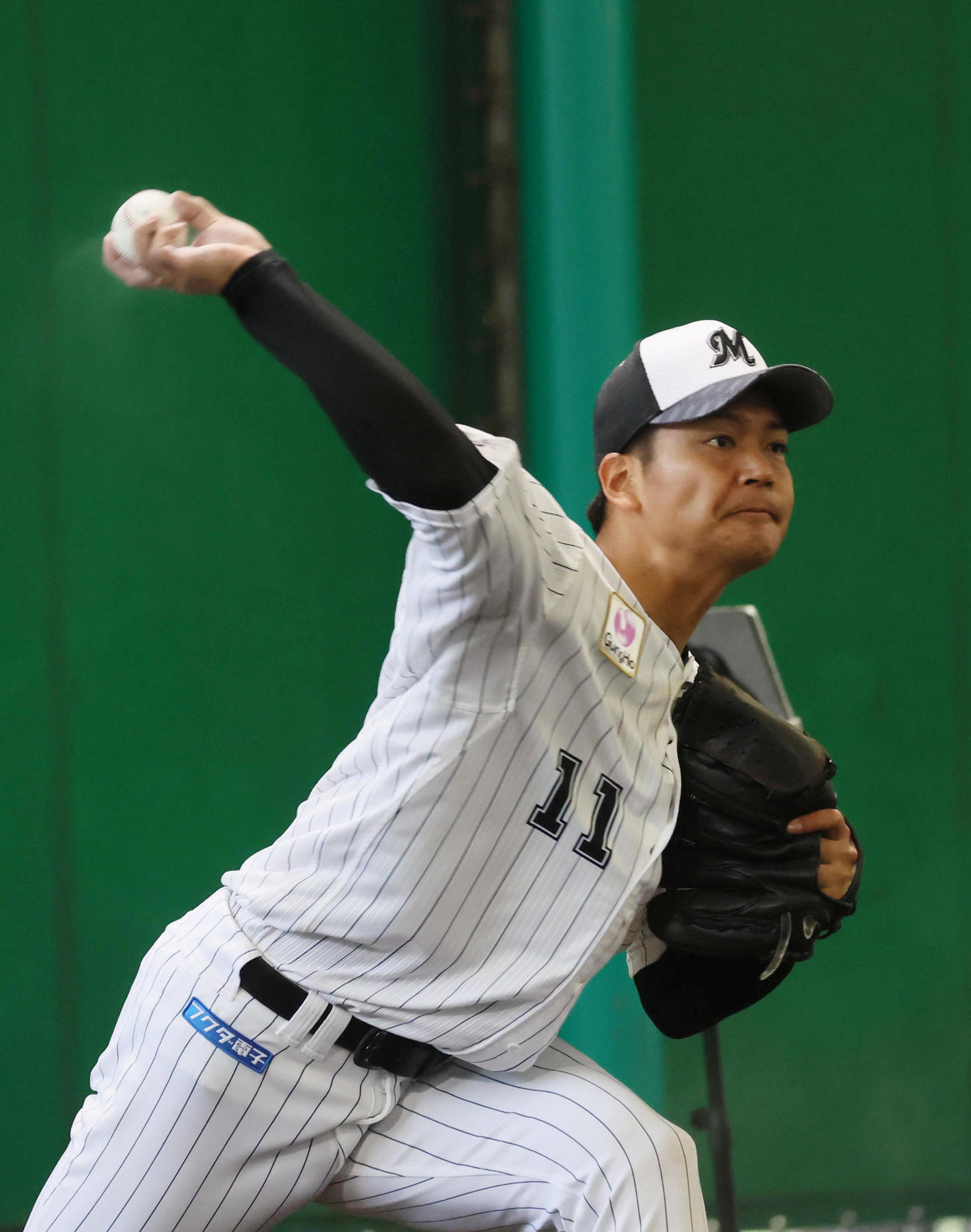 ロッテ佐々木千隼投手＝2022年2月2日